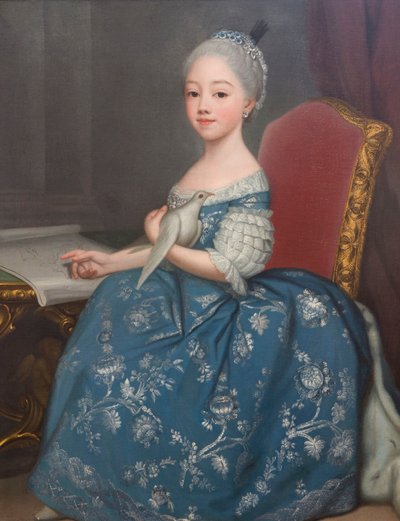 Muotokuva Marie Josephine of Savoysta (1753-1801), tuleva Provencen kreivitär, Giuseppe Dupra (1703-1784), öljy kankaalle tekijältä Giuseppe Duprà