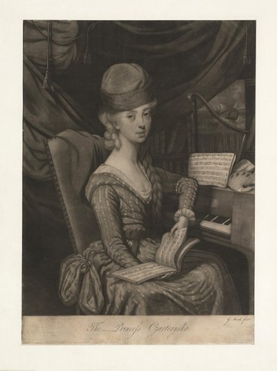 Prinsessa Izabela Czartoryskan muotokuva, kreivitär Fleming 1746-1835, 1777 tekijältä Giuseppe Filippo Liberati Marchi