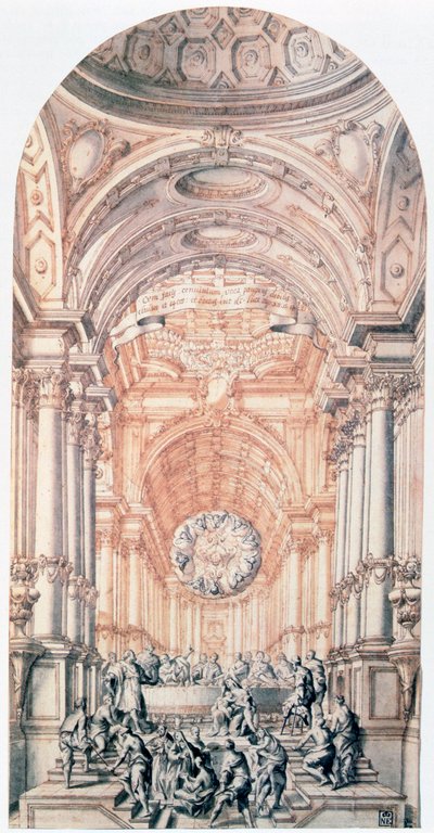 "Project design for the Gospel City", c1716-1756 tekijältä Giuseppe Galli Bibiena