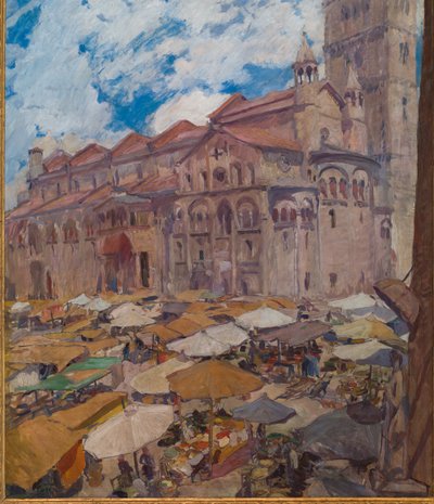 Grande Square Modenassa (öljymaalaus kankaalle) tekijältä Giuseppe Graziosi