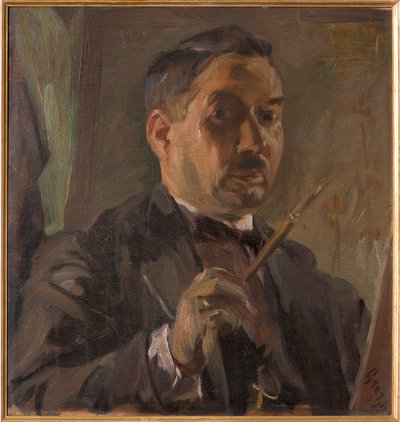 Omakuva (öljy vanerille) tekijältä Giuseppe Graziosi