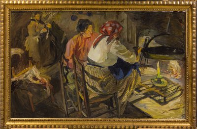 Illallinen (öljy kankaalle) tekijältä Giuseppe Graziosi