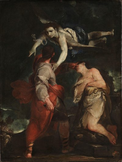 Abrahamin uhri, n. 1690 (öljy kankaalle) tekijältä Giuseppe Maria (1665 1747) Crespi