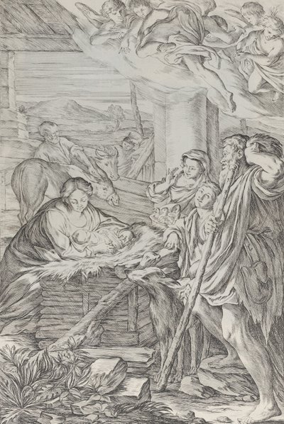 Paimenten palvonta, 1654-1718. tekijältä Giuseppe Maria Mitelli