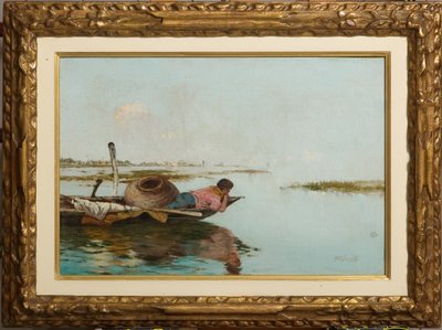 Rauhallisuus, Venetsialainen laguuni (öljy kankaalle) tekijältä Giuseppe Miti Zanetti