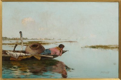 Rauhallisuus, Venetsialainen laguuni (öljy kankaalle) tekijältä Giuseppe Miti Zanetti