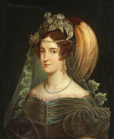 Muotokuva Maria Cristinasta Savoysta 1812-1836, kahden Sisilian kuningattaresta, 1830. tekijältä Giuseppe Navarra