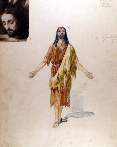 Richard Strauss: Giuseppe Palantin (1881-1946) "" Salome" -asu Jokanaanin rooliin Milanon La Scala -teatteriin vuonna 1912 tekijältä Giuseppe Palanti