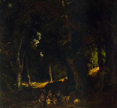 Gypsy Campment, kirjoittanut Giuseppe Palizzi tekijältä Giuseppe Palizzi
