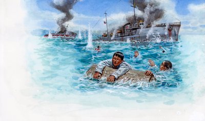 Ranskan ja Thaimaan sota (1940-1941): meritaistelu kenraali Plaek Pibulsonggram dit Phibunin Thaimaan armeijan ja Vichyn hallituksen ranskalaisen armeijan välillä Indokiinassa - Ranskan ja Thaimaan sota: Thaimaan ja Vichyn Ranskan välinen meritaistelu - Il tekijältä Giuseppe Rava