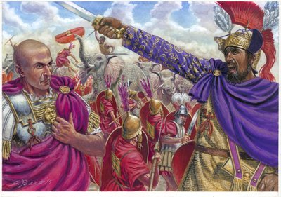 Scipio Africanus ja Hannibal - Kuvitus: Giuseppe Rava tekijältä Giuseppe Rava
