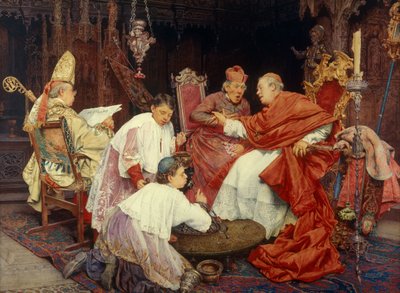 Kardinaalit sisätiloissa tekijältä Giuseppe Signorini
