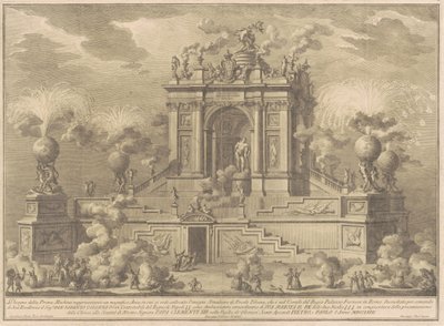 Prima Macchina Chinealle vuodelta 1767: Voitonkaari Farnese Herculesin kanssa, 1767. tekijältä Giuseppe Vasi