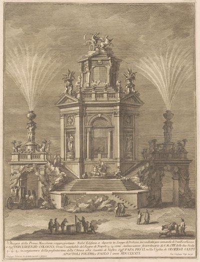 Prima Macchina Chinealle vuodelta 1776: Pleasure Palace tekijältä Giuseppe Vasi, after Giuseppe Palazzi