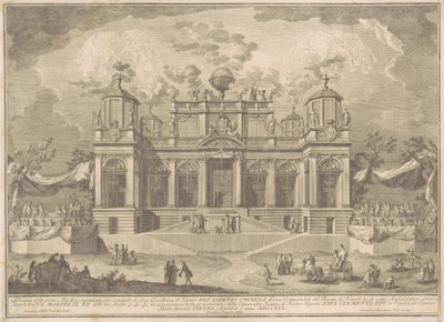 Prima Macchina Chinealle vuodelta 1770: Roomalainen kaupparakennus tekijältä Giuseppe Vasi, after Giuseppe Palazzi, after Paolo Posi