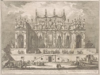 Seconda Macchina Kiinalle 1764: Upea galleria valaistu yöllä tekijältä Giuseppe Vasi, after Giuseppe Palazzi, after Paolo Posi