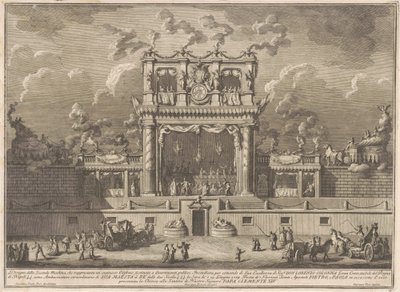 Seconda Macchina Kiinalle 1769: Julkisen viihteen rakennus tekijältä Giuseppe Vasi, after Giuseppe Palazzi, after Paolo Posi