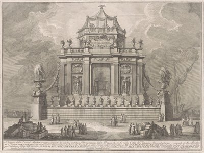 Seconda Macchina Kiinalle 1773: Theriacin valmistus Venetsiassa tekijältä Giuseppe Vasi, after Giuseppe Palazzi, after Paolo Posi