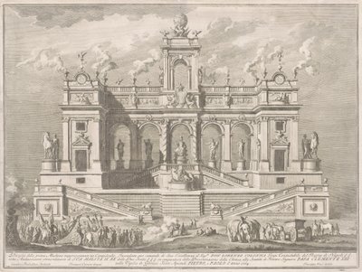 Chinean Prima Macchina 1764: Capitol-rakennus tekijältä Giuseppe Vasi, after Tommaso Catrani, after Paolo Posi