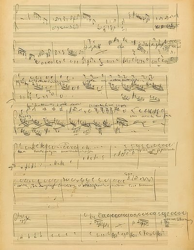 Nimikirjoitus: Falstaff, ooppera kolmessa näytöksessä. 1894 tekijältä Giuseppe Verdi