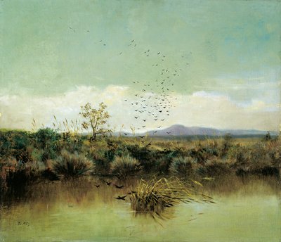 Ofanton rannalla, Giuseppe de Nittis (1846-1884), öljy kankaalle, 50x58 cm tekijältä Giuseppe or Joseph de Nittis