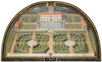 Villa Medicea La Petraia (pohjimmiltaan keskiaikainen, Brunelleschin perheen kotipaikka; 1575-89 Ferdinando I:lle). tekijältä Giusto Utens
