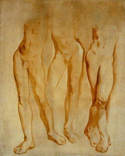 Three Studies of a Male Nude (öljy kankaalle) tekijältä Glyn Warren Philpot