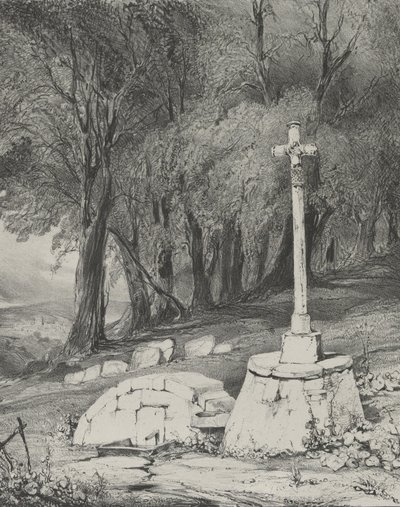 Risti tiellä Clermontista Royaliin, 1831. tekijältä Godefroy Engelmann