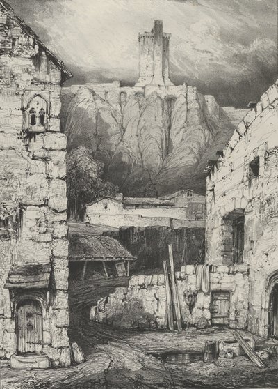 Château de Polignacin vankityrmä, 1830. tekijältä Godefroy Engelmann