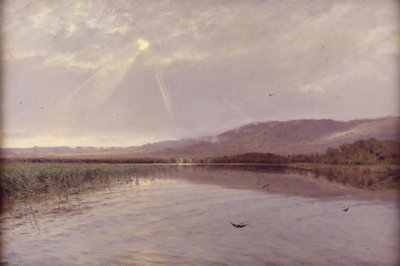 Järvi Himmelbjergin alueella Jyllannissa tekijältä Godfred Christensen