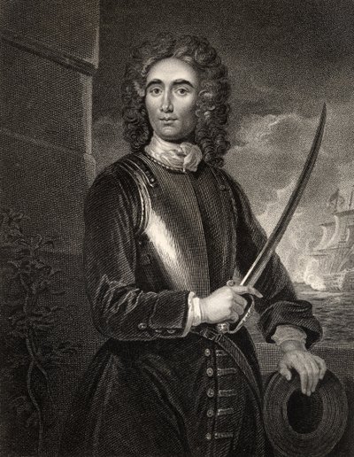 John Benbow, kaiverrettu W.T. Mote, "The National Portrait Gallery, Volume IV", julkaistu noin 1820 (litho) tekijältä Godfrey (after) Kneller