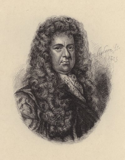 Samuel Pepys, englantilainen poliitikko ja päiväkirjailija (etsaus) tekijältä Godfrey (after) Kneller