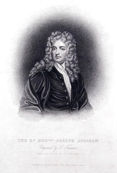 Rt Hon Joseph Addison (kaiverrus) tekijältä Godfrey (after) Kneller