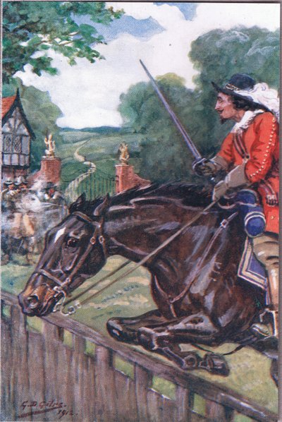 Britonmarten romanssi: Mutta hän tyhjensi tuumilla tammilaudan, T. N. Foulisin julkaisemasta Adam Lindsay Gordonin runoista, 1912 tekijältä Godfrey Douglas Giles