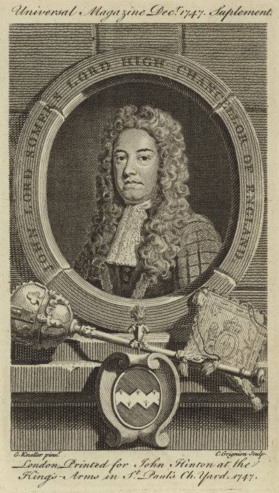 John Lord Somers, Englannin lordi korkeakansleri tekijältä Godfrey Kneller