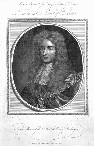 Laurence Hyde, Rochesterin 1. Earl, kaiverrus John Goldar, 1785 tekijältä Godfrey Kneller