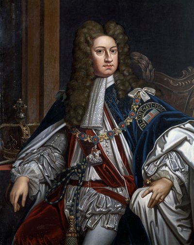 Ison-Britannian kuninkaan (1660-1727) George I:n muotokuva tekijältä Godfrey Kneller
