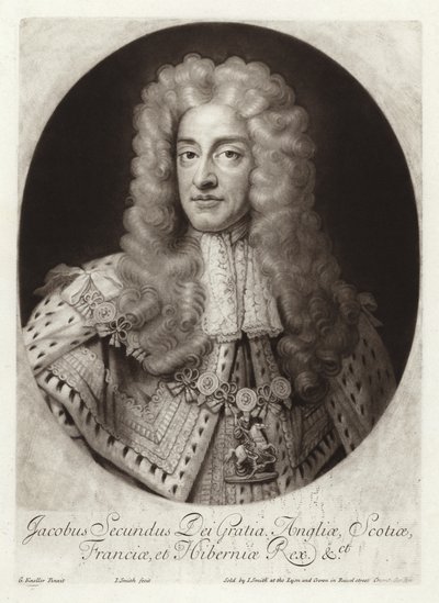 Englannin ja Irlannin kuninkaan James II:n muotokuva tekijältä Godfrey Kneller