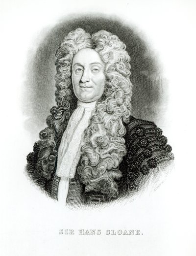 William Home Lizarsin (1788-1859) kaivertama Sir Hans Sloane (1660-1753) Sloanen muistelmaa varten Jardinen luonnontieteilijöiden kirjastossa, n. 1833-45 tekijältä Godfrey Kneller