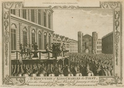 Kuningas Kaarle I teloitus ennen juhlataloa, Whitehall, 30. tammikuuta 1649 tekijältä Godfrey Kneller