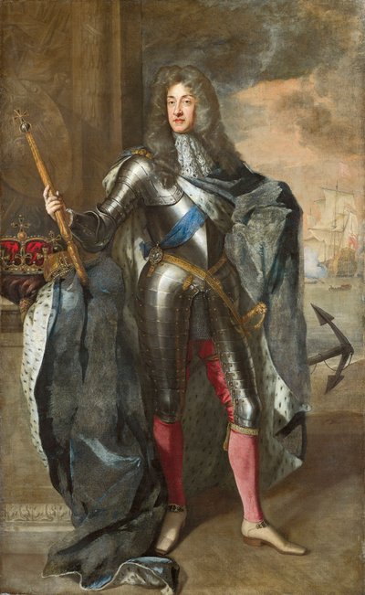 Iso-Britannia, Englanti, Lontoo, Ison-Britannian kuninkaan George I:n muotokuva (1660-1727) tekijältä Godfrey Kneller