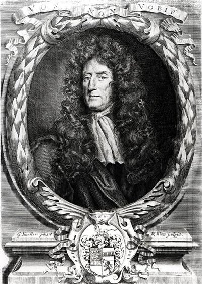 Muotokuva Sir Roger LEstrange (1616-1704) tekijältä Godfrey after Kneller