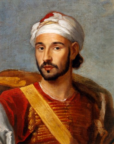 Yksityiskohta, Muhammad Ohadu, Marokon suurlähettiläs tekijältä Godfrey and Wyck Jan (1640 1700) Kneller
