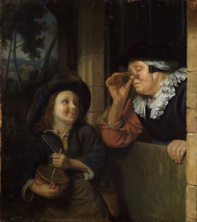 Rommelpot-pelaaja tekijältä Godfried Schalcken