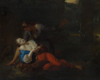 Kefalos ja Prokris, luultavasti 1680-luku. tekijältä Godfried Schalcken
