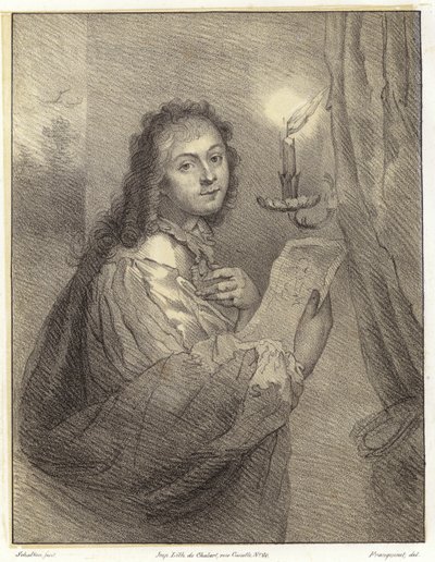 Nainen kynttilän kanssa tekijältä Godfried after Schalken or Schalcken