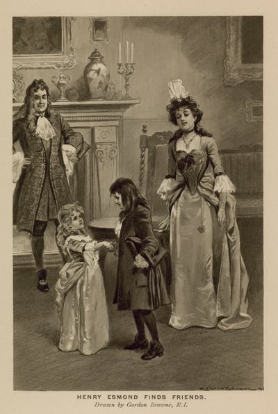 Kuvitus Thackerayn Henry Esmondin historiaan (litho) tekijältä Gordon Frederick (after) Browne