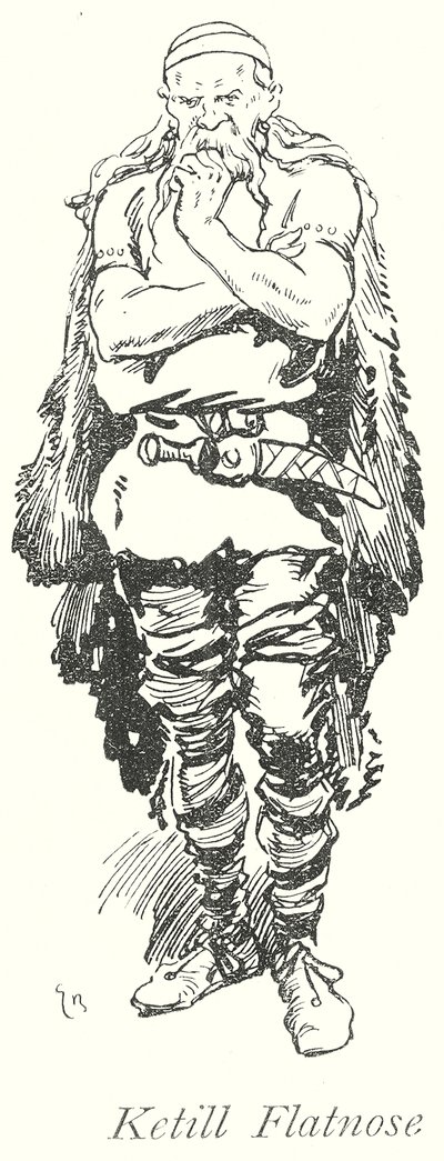 Ketill Flatnose (litografia) tekijältä Gordon Frederick (after) Browne