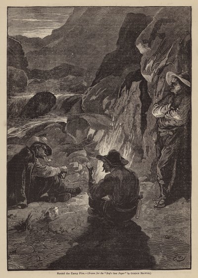 Leirinuotion ympärillä (litografia) tekijältä Gordon Frederick (after) Browne
