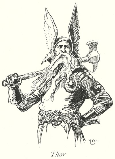 Thor (litografia) tekijältä Gordon Frederick (after) Browne